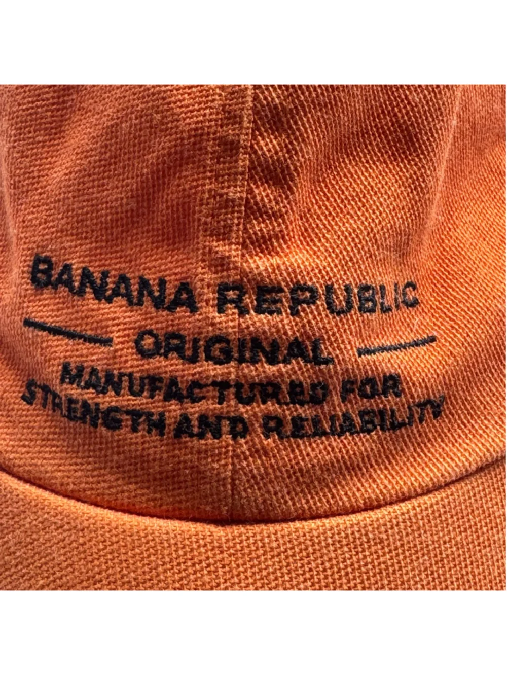 Vintage Banana Republic Original Orange Adjustable Baseball Cap Embroidered Logo